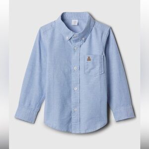 {Gap Kids}-Size: 4T-Blue Toddler Oxford Convertible Shirt